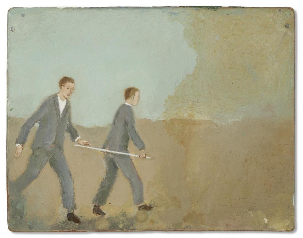 Untitled (two men with stick)
