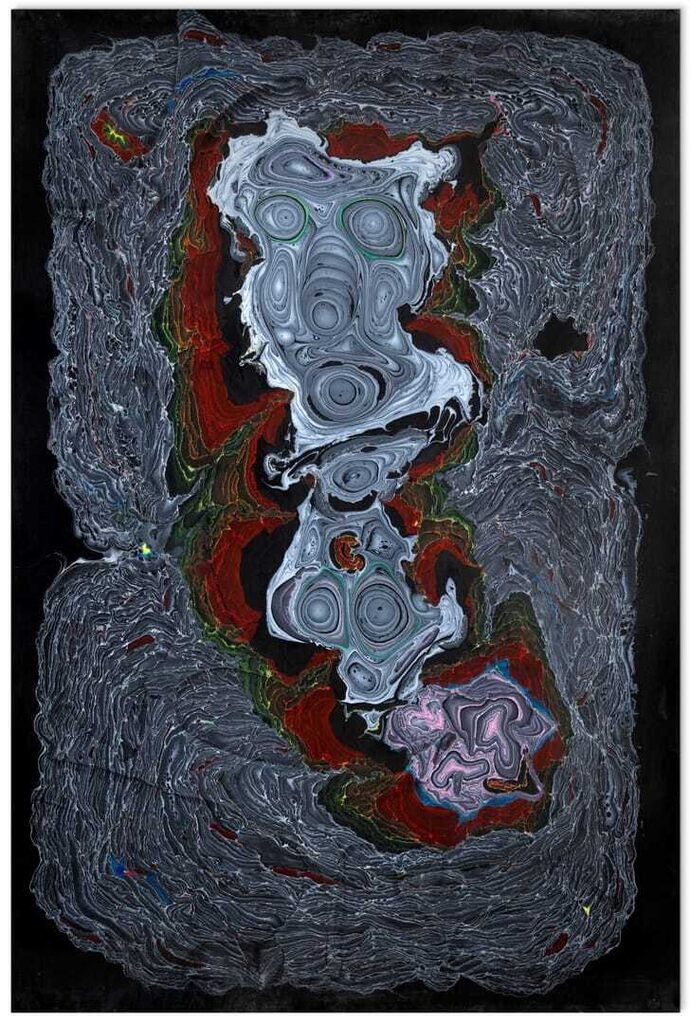 Unstable Talismanic Rendering_Pele's Curse (with gratitude to master marbler Dirk Lange)