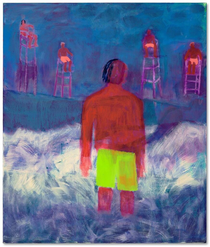 Swimmer, 4 Lifeguards