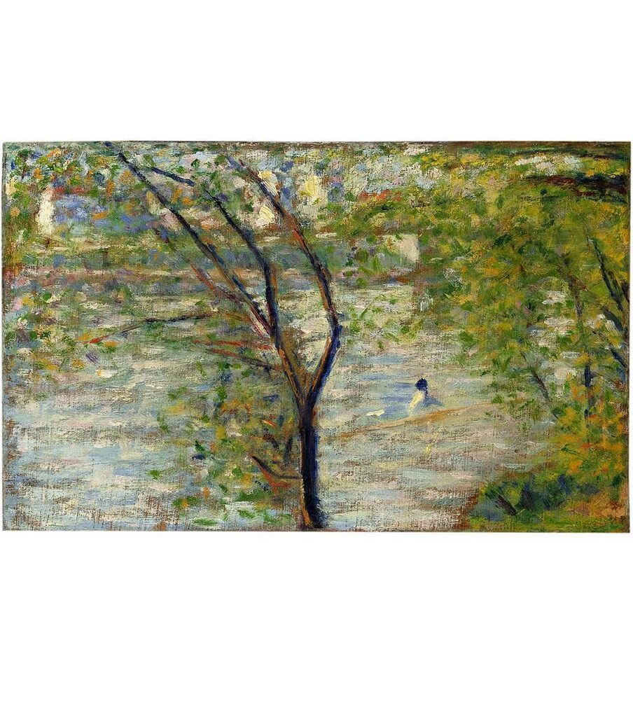 Une périssoire, Étude pour 'Bords de Seine à l'Île de la Grande Jatte'