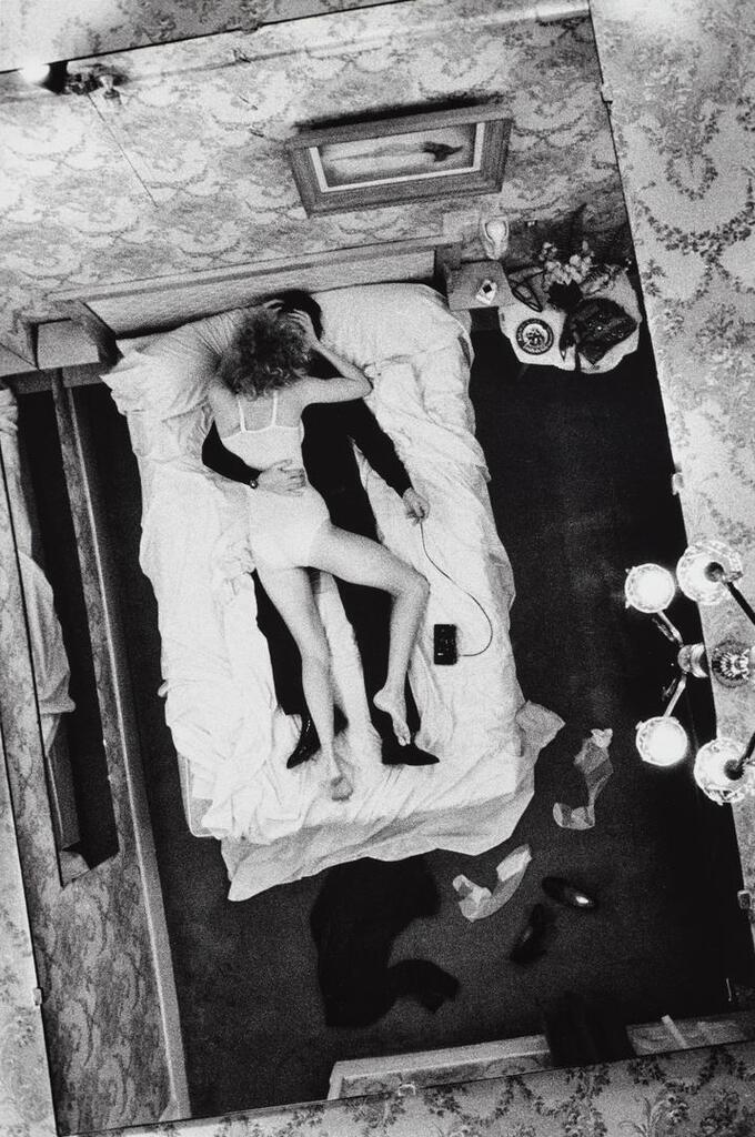 "Self portrait with Model in the Hotel Bijou", Paris, 1971
