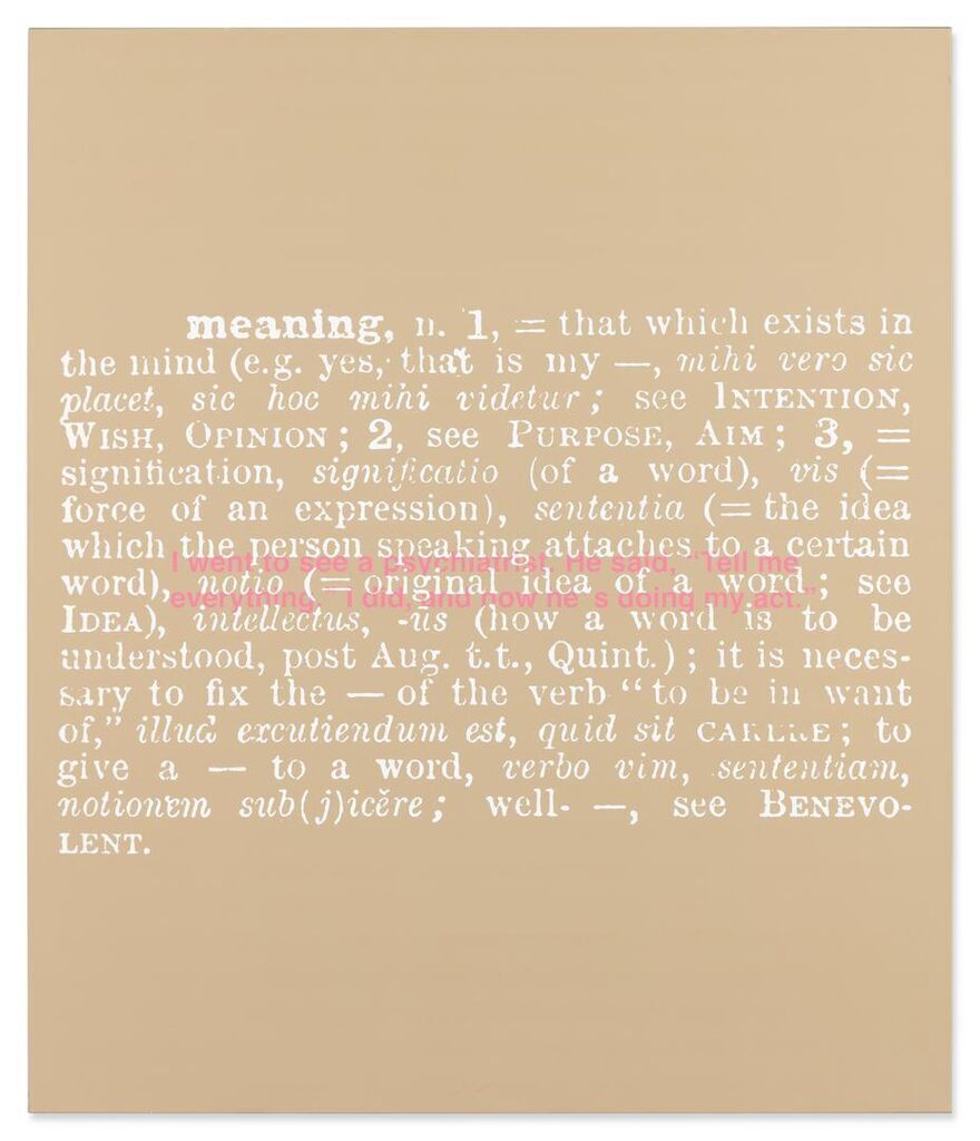 Untitled (Joke and Definition Painting)