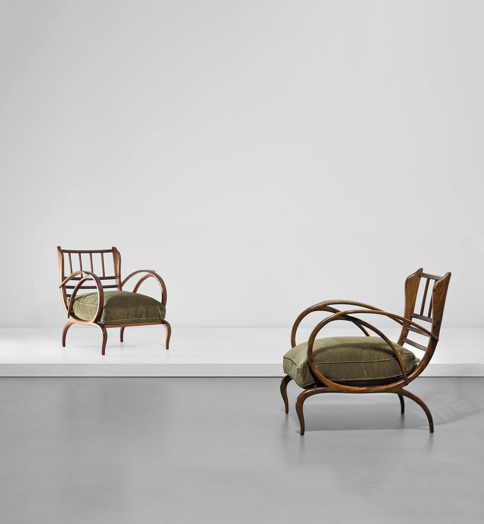 Unique pair of armchairs