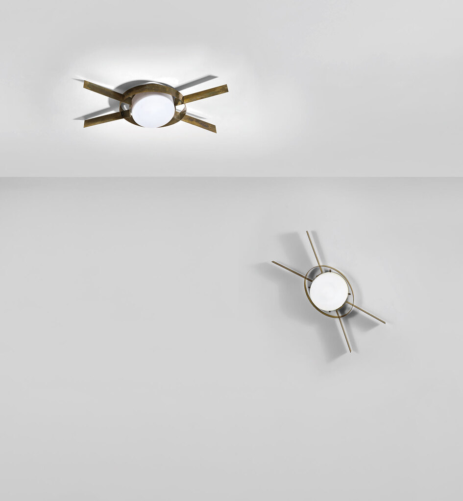 Pair of ceiling and wall lights