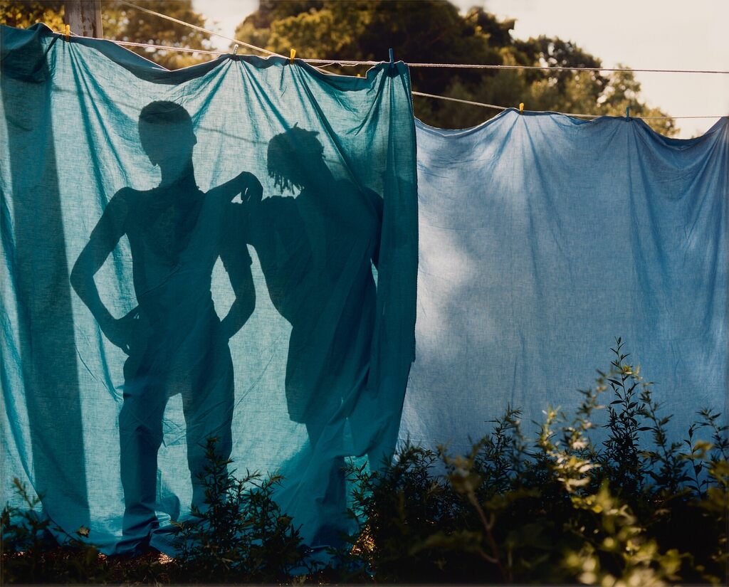 Untitled (blue laundry line)