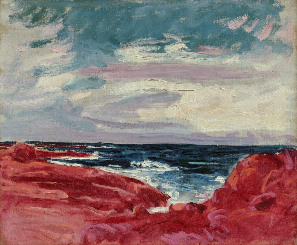 Seascape with Red Rocks