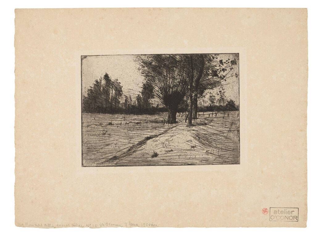 Paysage avec des arbres
