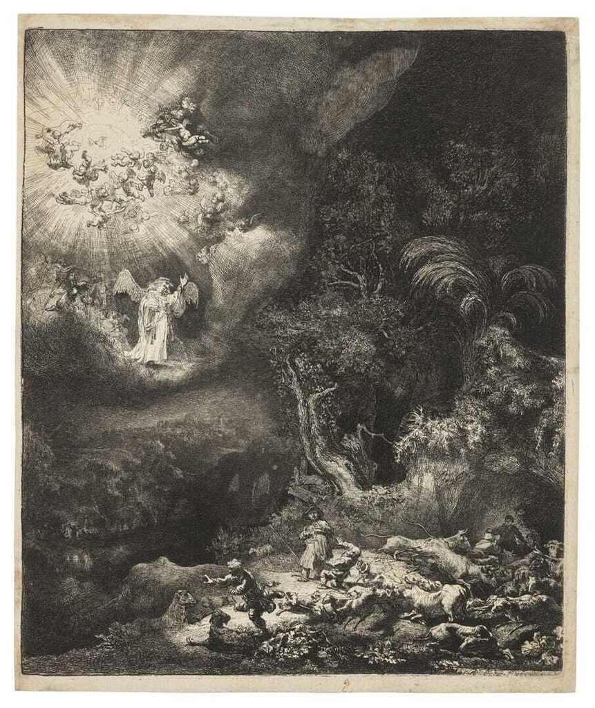 The Angel appearing to the Shepherds