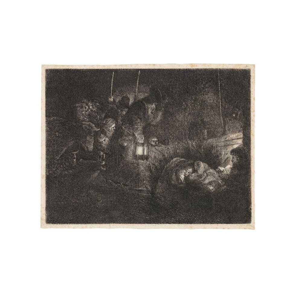 The Adoration of the Shepherds: A Night Piece (New Hollstein 300 Bartsch 46 )