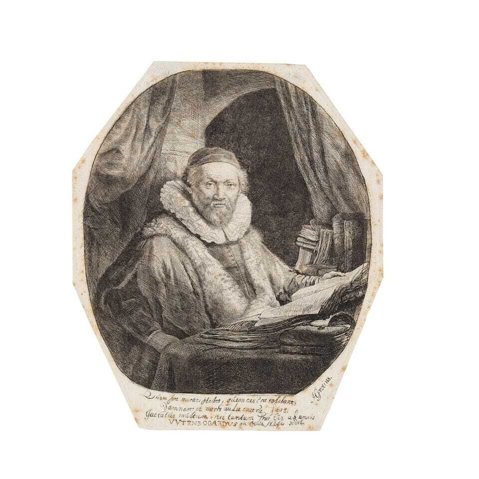 Jan Uytenbogaert, Preacher of the Remonstrants (New Hollstein 153; Bartsch 279 )