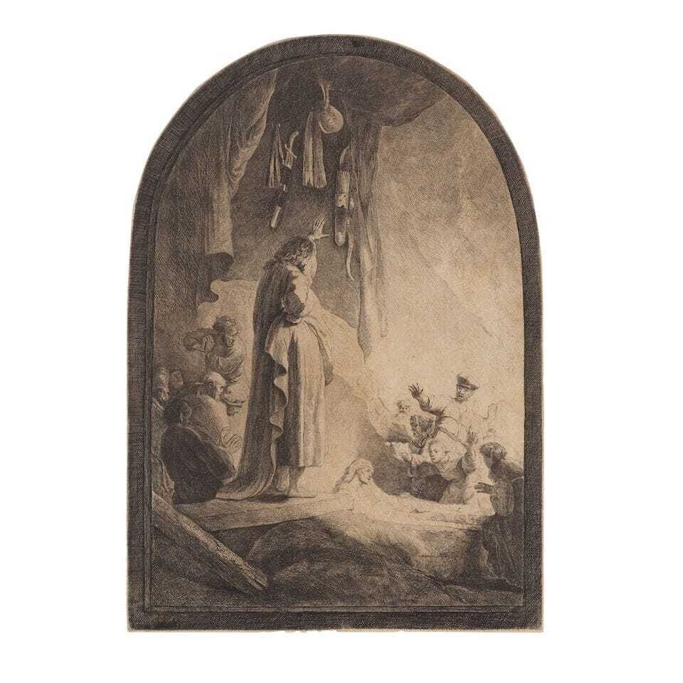 The Raising of Lazarus: The Larger plate (New Hollstein 113; Bartsch 73 )