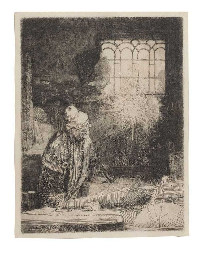 A Scholar in his Study (Faust) (New Hollstein 270; Bartsch 270)