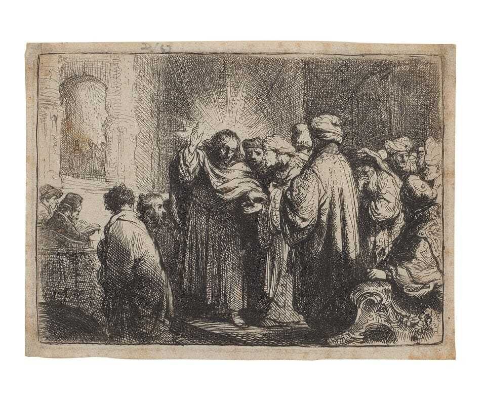 The Tribute Money (New Hollstein 138; Bartsch 68)