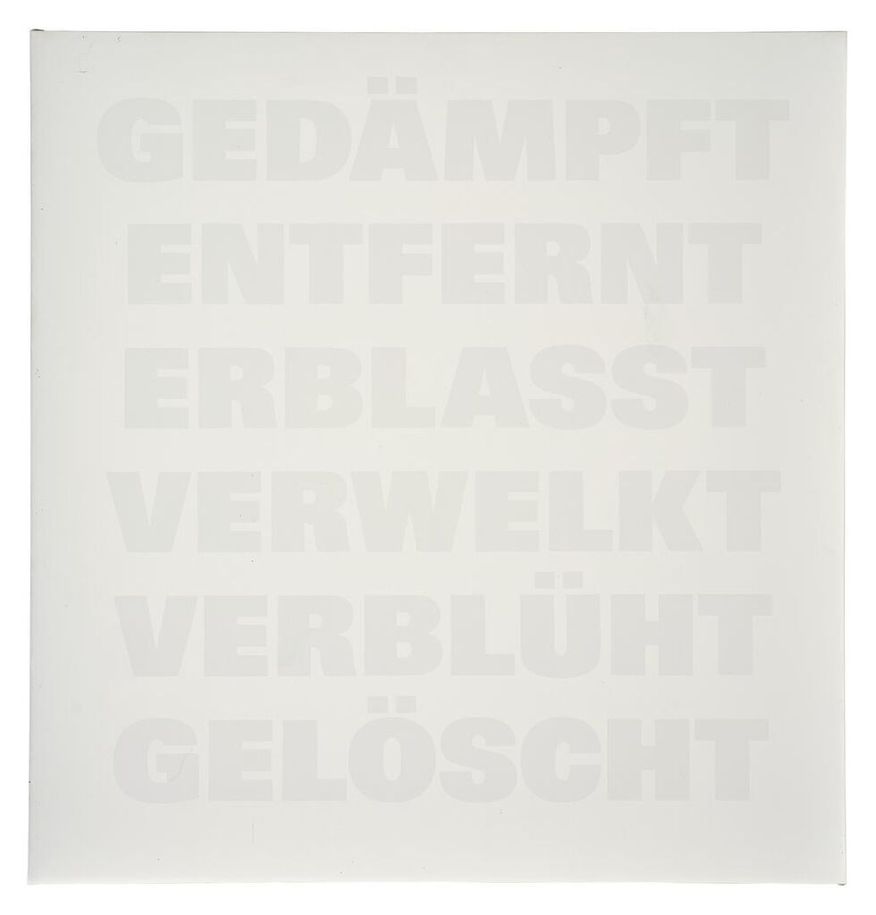 Gedämpft/Entfernt/Erblasst/Verwelkt/Verblüht/Gelöscht, dalla serie Erschöpft N. 21