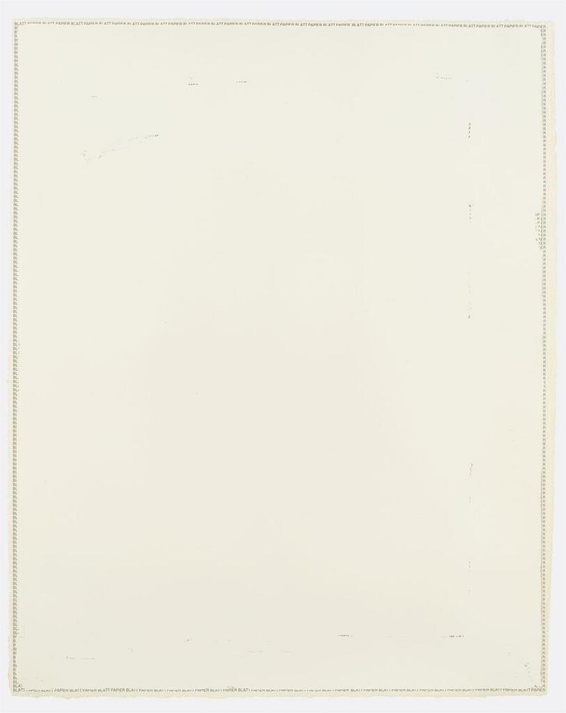 ”Reflexionen auf und über ein Blatt Papier” Kapitel X, Sagen/handeln, Blatt 44.