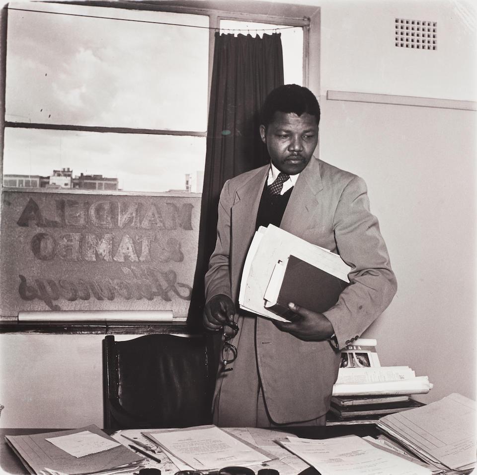 Nelson Mandela in his Law Office, 1952