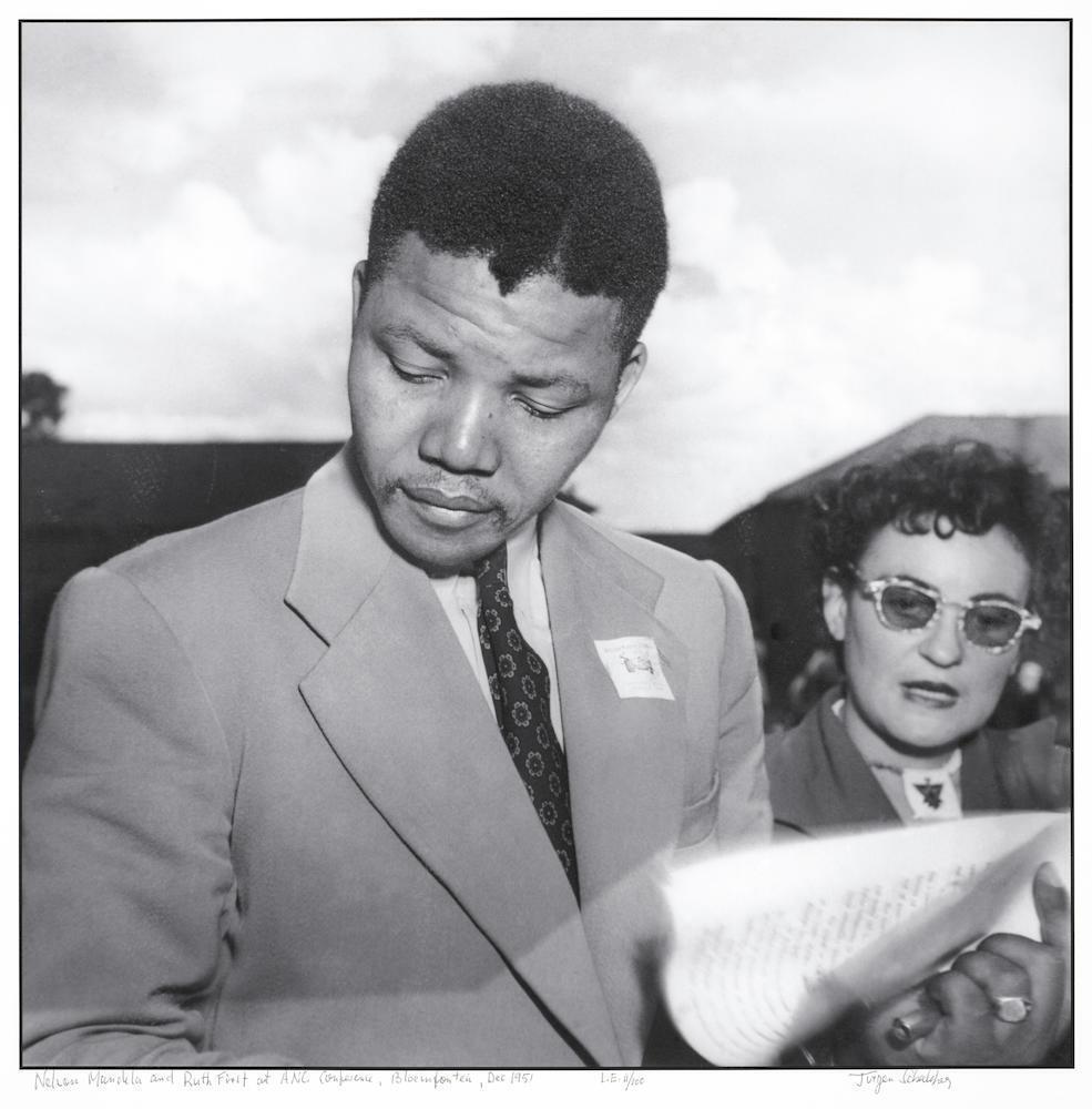 Nelson Mandela and Ruth First at A.N.C. Conference Bloemfontein, December 1951