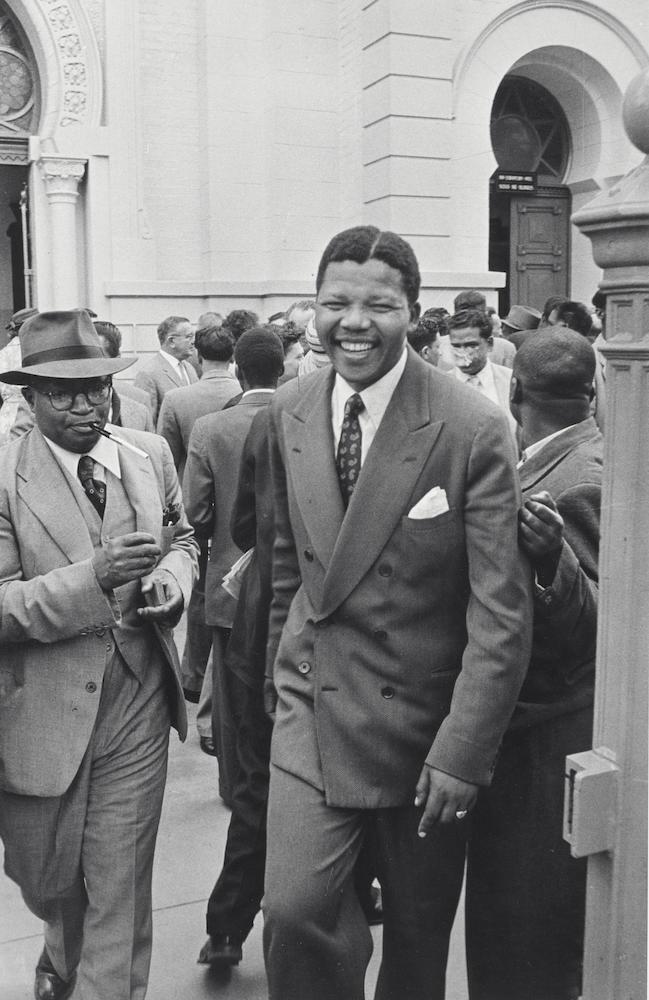 Nelson Mandela and Moses Kotane during the Treason Trial, 1958