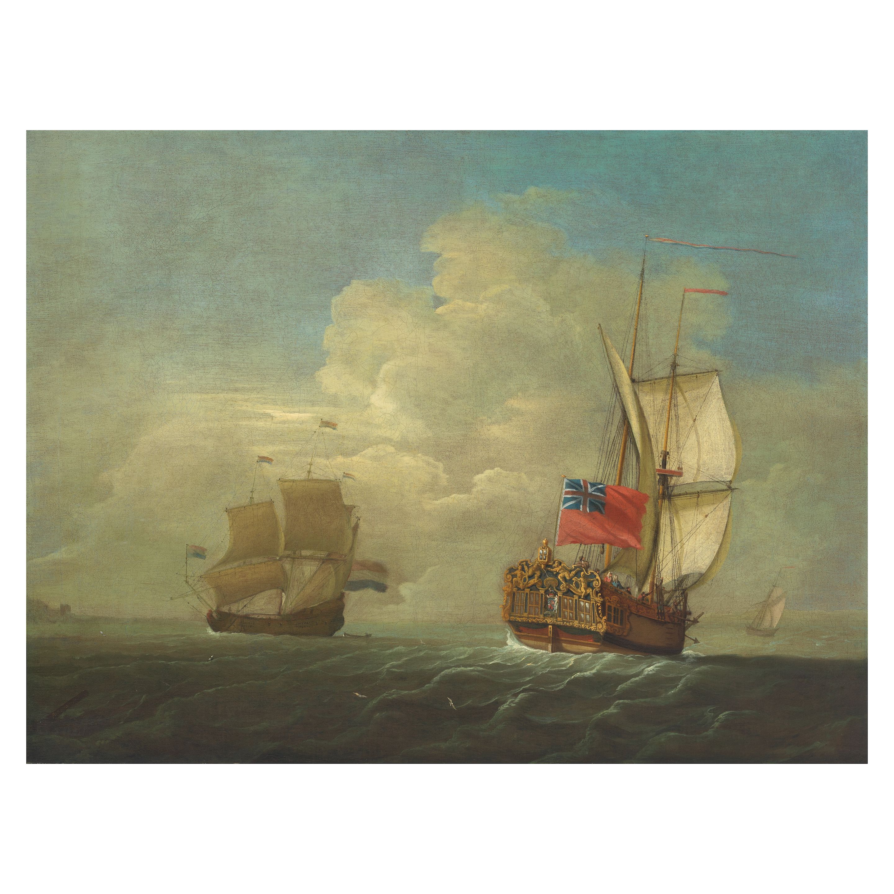 Peter Monamy (London 1681-1749) Lord Townshend's yacht in sail