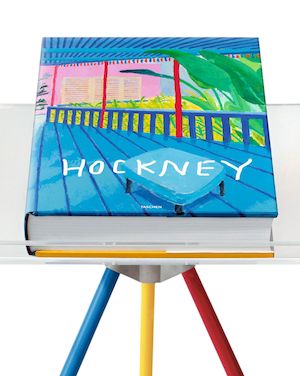 David Hockney R.A. (British, born 1937) A Bigger Book The book, 2016, signed in black ink and stamp-numbered '0179' to the justification page, from the total edition of 10,000, co-published by the artist and Taschen, Cologne, and the accompanying Marc Newson stand, housed within the original cardboard box (as issued)Book 510 x 711 x 90mm (20 1/8 x 28 x 3 1/2in)