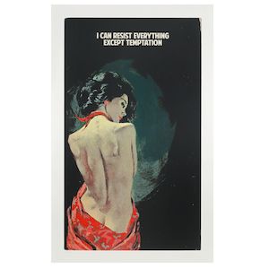 The Connor Brothers (British, born 1968) I Can Resist Everything Except Temptation Archival pigment print in colours with screenprint varnish, 2021, on wove paper, signed, dated and numbered 111/150 in pencil, printed by Jealous Gallery & Print Studio, published by Clarendon Fine Art, London, the full sheet, framedImage 1073 x 629mm (42 1/4 x 24 3/4in)Sheet 1194 x 749mm (47 x 29 1/2in)