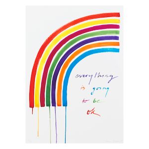 Alma Singer (British, born 1986) Everything is going to be OK Archival inkjet print in colours, 2023, on Somerset wove paper, signed, dated and numbered 4/25 in pencil, printed by Jealous Gallery & Print Studio, London, the full sheet, unframedSheet 560 x 400mm (22 x 15 3/4in)