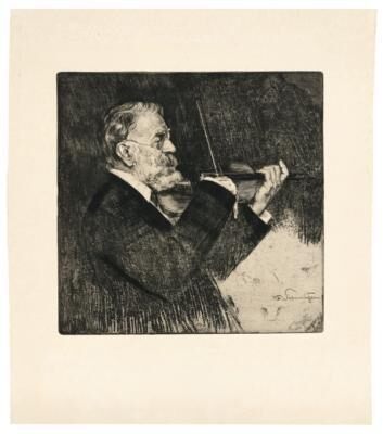 “Josef Joachim geigend"
