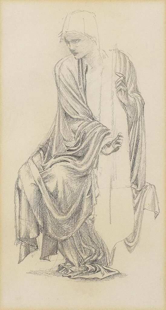 Two studies for The Last Sleep of Arthur in Avalon