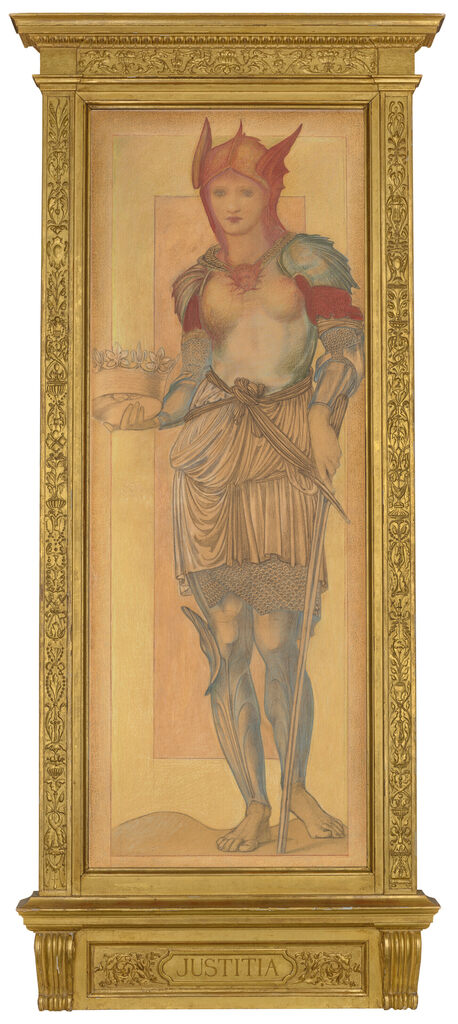Justitia, for a stained-glass window at St Paul's Cathedral, Calcutta