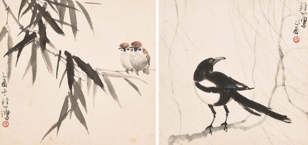 Magpie; Sparrows