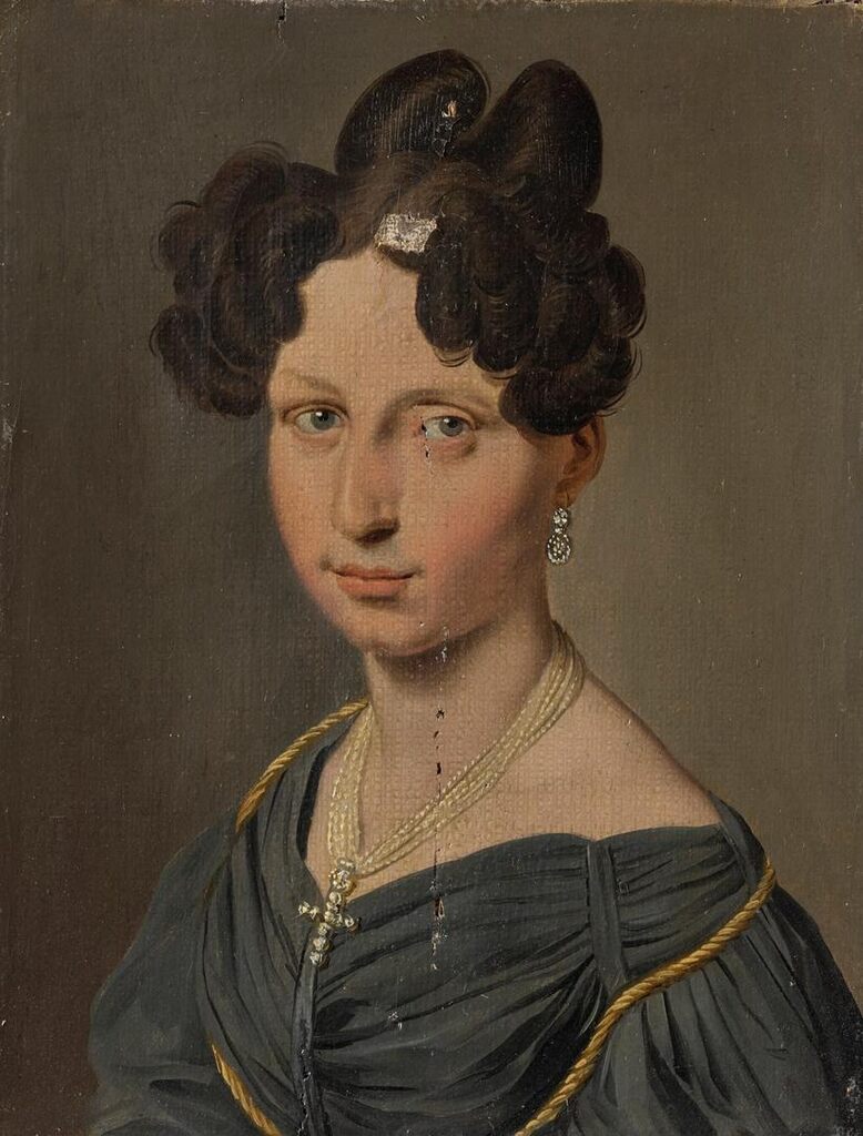 Portrait of a Woman in a Black Dress