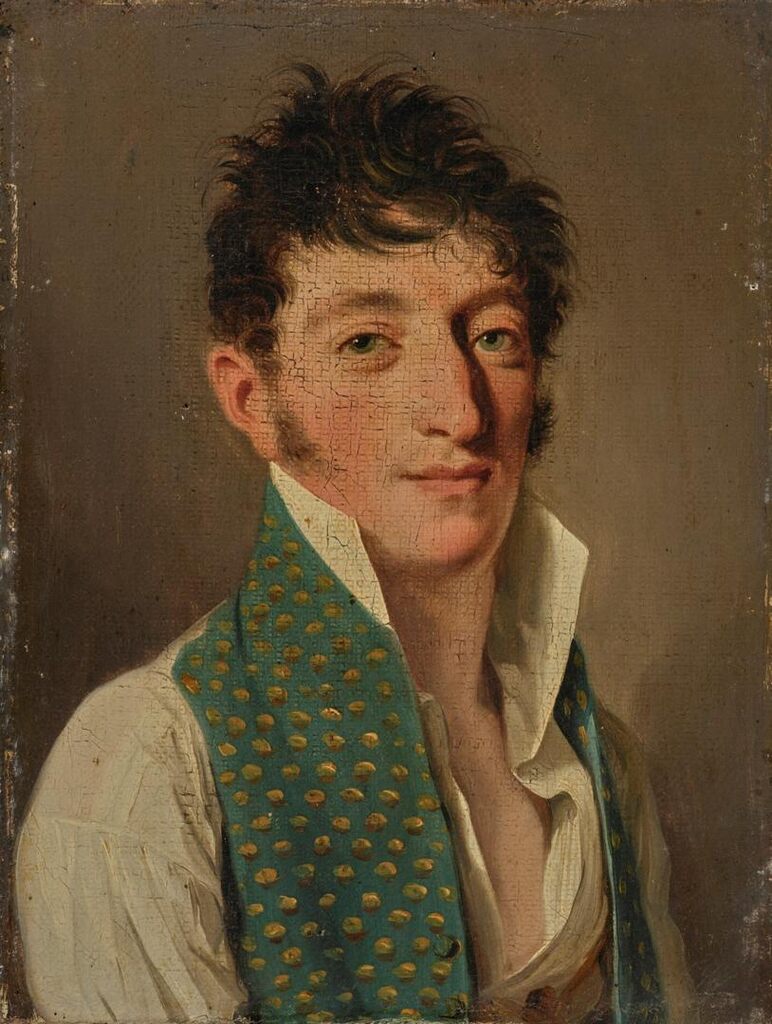 Portrait of a Jacketless Man with a Green Speckled Waistcoat