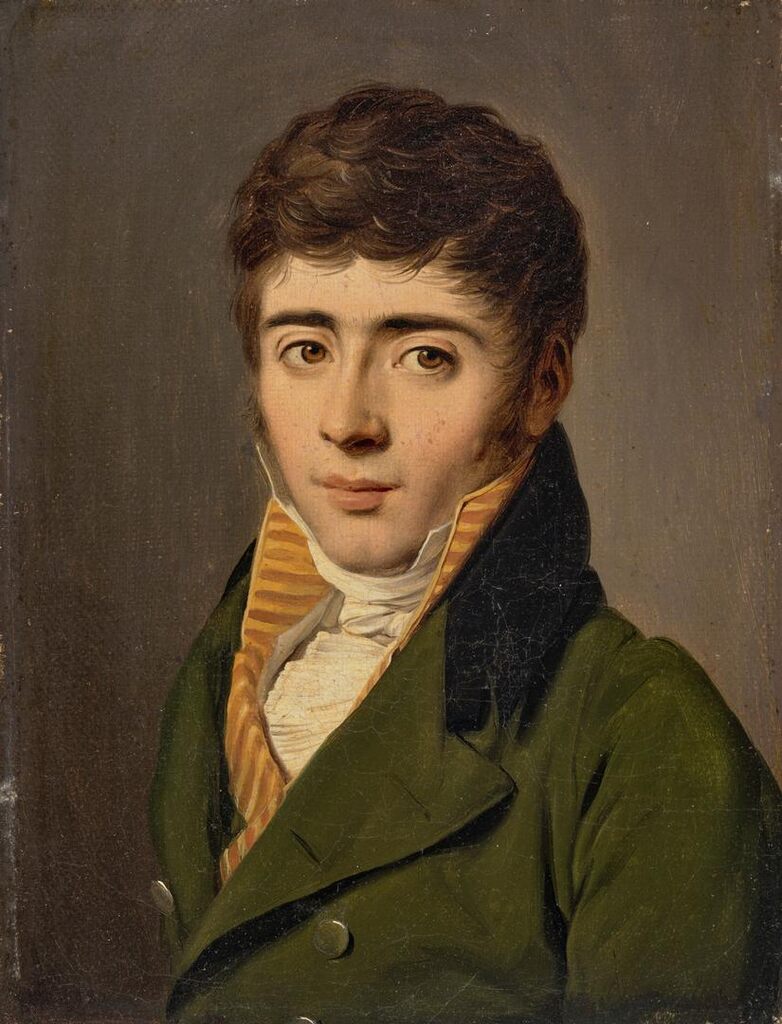 Portrait of a Man (Marie François?) with a White Tie and Striped Waistcoat