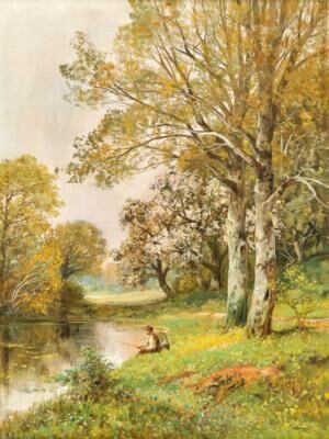 A fisherman in spring