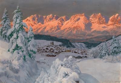 A View of Kitzbühel in the Evening Light