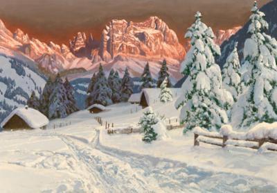 The Rosengarten Massif at Sunset