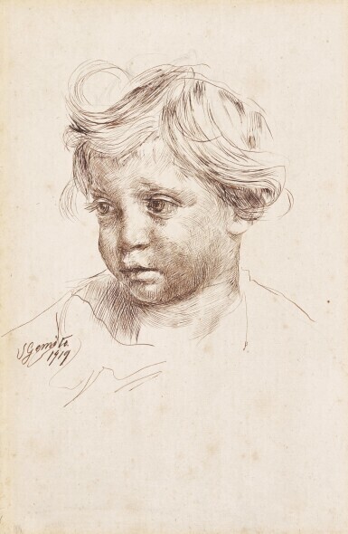 Head of a young child