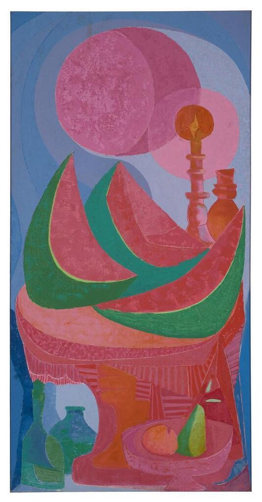 Untitled (fruta, sandía y candelabro)