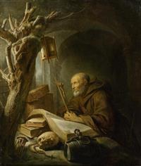 Hermit at prayer