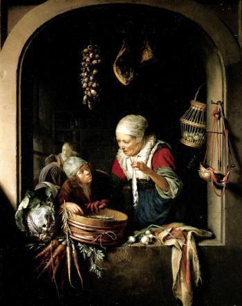 Grocer's shop, herring seller and boy