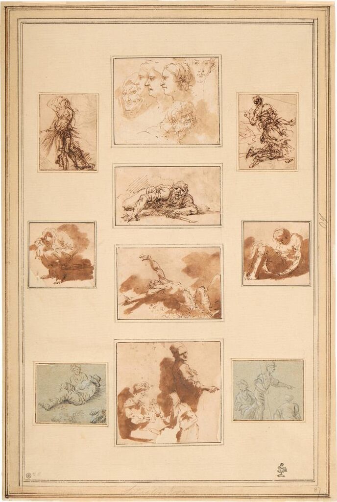 Ten small studies on a single mount