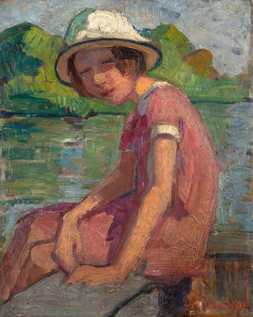 Young girl at the water's edge