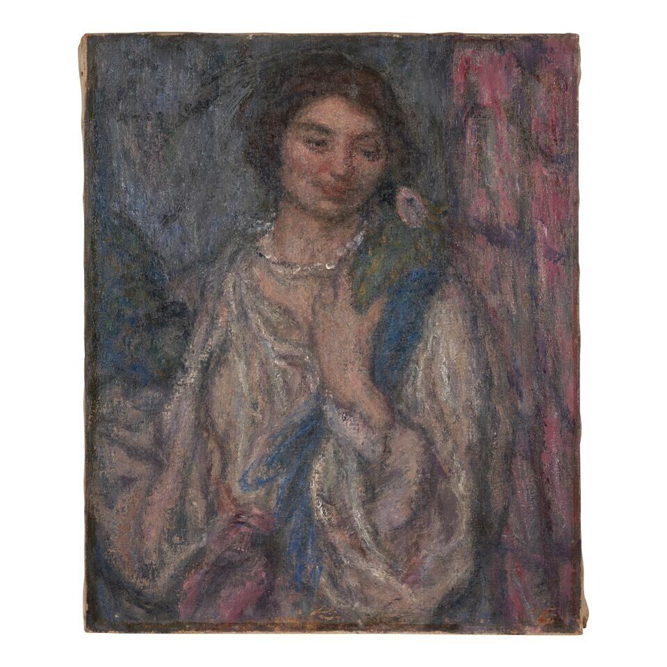 Girl with Parrot