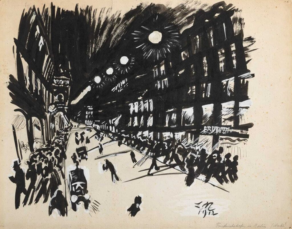 Friedrichstrasse in Berlin (Nacht)