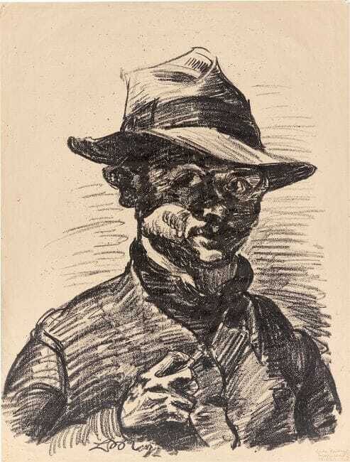 Self-portrait with hat