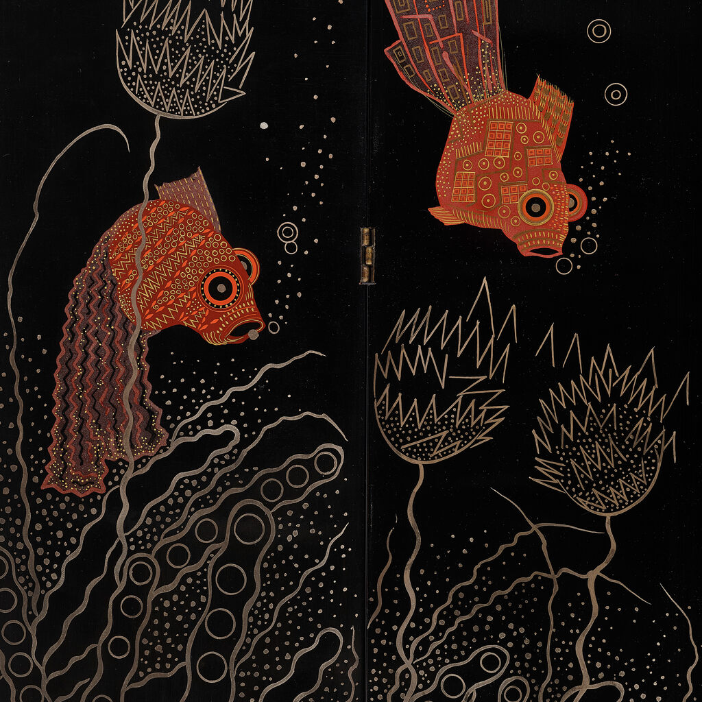 SIX-PANEL 'POISSONS' SCREEN