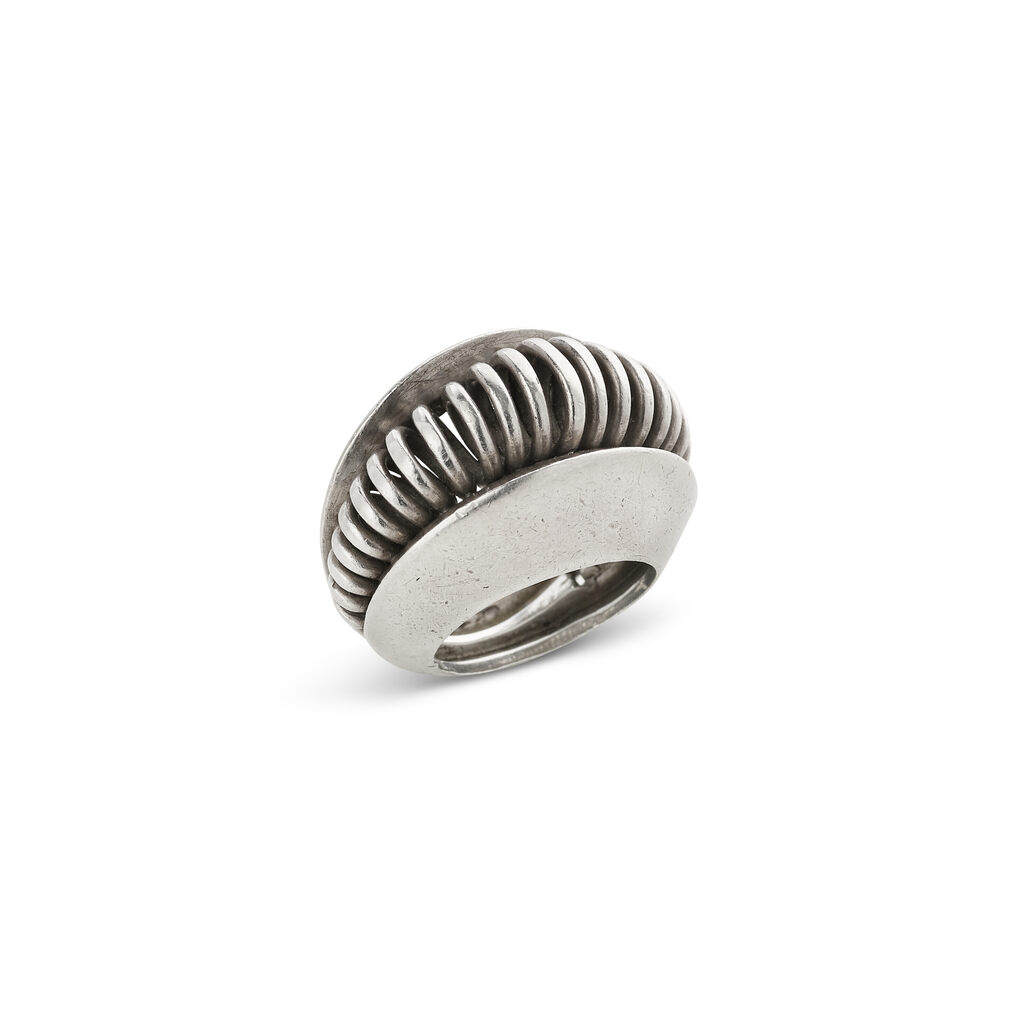 JEAN FOUQUET BAGUE ART DÉCO ARGENT