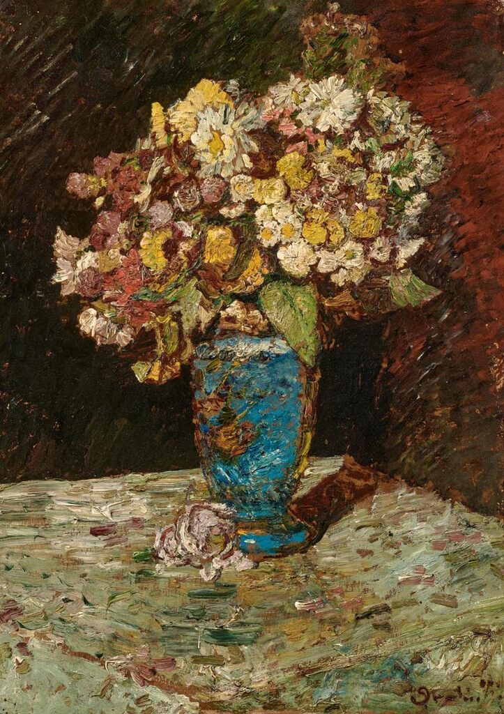 Nature morte aux fleurs des champs et de jardin