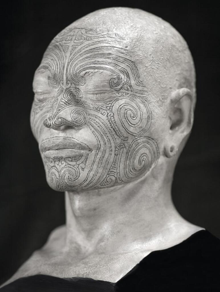 Portrait of a life cast of Matoua Tawai (three quarter profile), Aotearoa/New Zealand