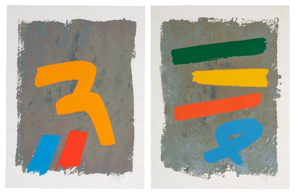Yellow Mark; and Three and Blue Loop, from Loop Series